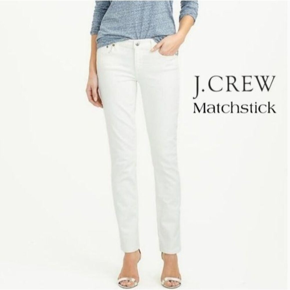 J.Crew Matchstick 26S White Skinny Jeans Womens classic classy